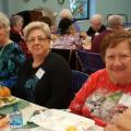 Friends Holiday Luncheon: (from left to right) Mary Roberts, Ann Bisignano, Marilyn Lago, Dottie Randazzo, and Joanne Nebenburgh